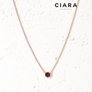 CIARA 14K Modena 캐럿스톤 컬러 탄생석 목걸이(GoldPlated)