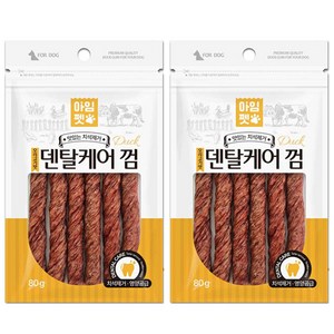 [플로우비] 아임펫 덴탈케어 껌 강아지 간식 부드럽고 쫄깃한 식감, 10개, 80g, 오리고기맛