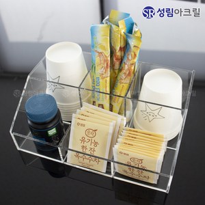 성림아크릴 탕비실 정리함 티박스 수납 티백 커피정리 수납장 약 보관함, 탕비실정리함_S(투명), 1개, 투명