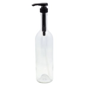 펌프시럽병 750mL, 펌프유리병 750mL 투명, 1개