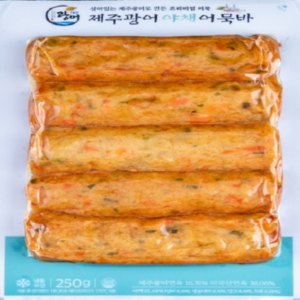 제주 광어 어묵바 250g 6종 HACCP 간식 야식 반찬 안주 간편식사 오뎅 캠핑 아웃도어, 1.야채, 1개