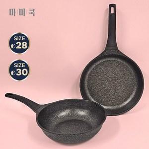 마미쿡 3중마블 6중코팅 열방지 프라이팬/궁중팬 28cm 30cm, 3중마블 프라이팬 30, 1개