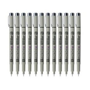 PIGMA 마이크론 02 젤잉크펜 0.3mm, 블랙, 12개입