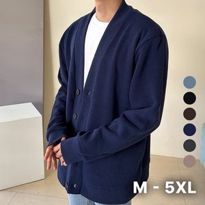 홈인박스 5XL 까지 남자 가디건 오버핏 빅사이즈 봄 가을 겨울 블랙 니트 두꺼운