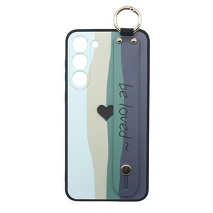 신서엔코 갤럭시S23FE 갤럭시S23 FE 갤럭시 S23 FE 5G 케이스 Galaxy Phone Case SCS-1538 하트 레인보우 핸드 스트랩 휴대폰 케이스