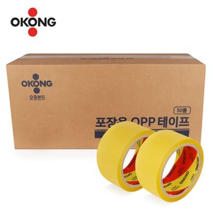 오공본드 OPP 박스테이프 중포장 아크릴타입 50m x 48mm, 투명, 50개