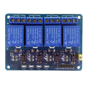 아두이노 4채널 릴레이 모듈 arduino Optocoupler Relay Module RELAY-MODULE-4CH, 1개