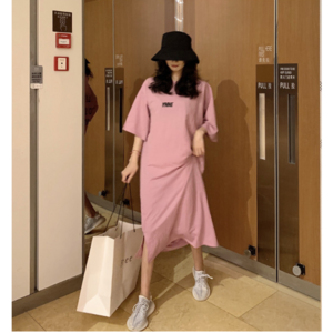 론조모니 여성 라이프 반팔 원피스
