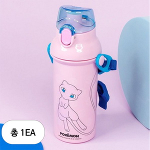 릴팡 포켓몬스터 앵커 원터치 어깨끈 물통, 뮤, 480ml, 1개