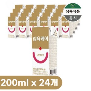 삼육 케어푸드 환자용 균형영양식 200ml 24팩, 24개