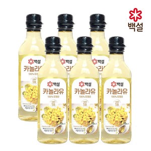 백설 카놀라유 500ml 벌크 (소비기한 12월1일), 6개