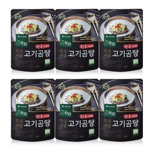 착한들 한우 사골 고기 곰탕, 500g, 6개