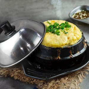 백종원 폭탄 계란찜기 스텐뚜껑+뚝배기+받침 세트 (3-4인용), 1개, 14cm