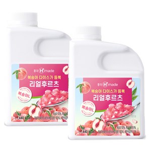 흥국 복숭아L 1kg x 2개 리얼후르츠 (냉동)