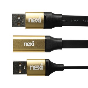 USB연장케이블 5M USB연장선 장거리 플렛 평면 NX1158, 1개