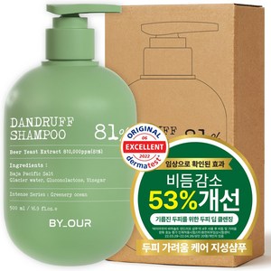 바이아우어 맥주효모 81만PPM 비듬 지성 탈모 샴푸, 1개, 500ml