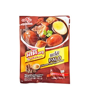 태국 AJINOMOTO 아지노모토 팔로 60g /PALO Chinese Five Spices Stew Sauce Powder 로띠무 카오카무 오향족발 족발덮밥, 1개