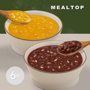 밀탑 [밀탑] 설탕ZERO 통귀리죽 6팩 SET (단팥3+단호박3), 300g, 6개