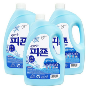 피죤 섬유유연제 블루비앙카 본품, 2.5L, 3개