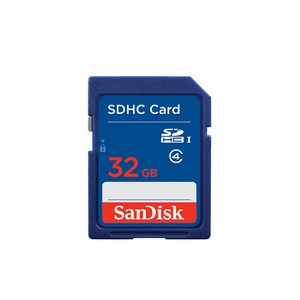 샌디스크 SD메모리카드 SDHC SDXC CLASS4 SDB 카메라 네비게이션 노트북 캐논, 32GB, 1개