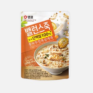 샘표 밸런스죽 통녹두 전복 삼계죽, 420g, 2개