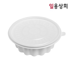 [ILYONG] 면용기 JH 195파이 소 1100ml 100세트 백색, 100개