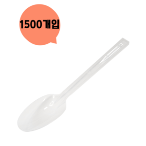 줄줄이 일회용 숟가락 개별포장 투명 1박스 1500개, 1개, 1500개입