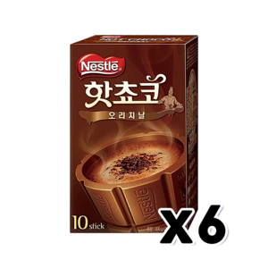 네슬레 핫초코 오리지날 10개입 코코아분말 200g x 6개, 20g