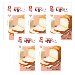 백설 식빵믹스 식빵가루 식빵재료, 760g, 5개