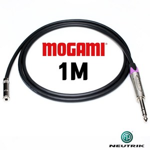 MOGAMI 모가미 2549 TRS + 3.5mm(암) 헤드폰연장 케이블 1M, 1개