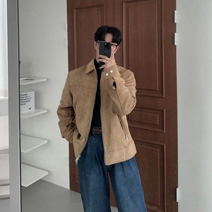투니스 남성 레더 오토바이 재킷