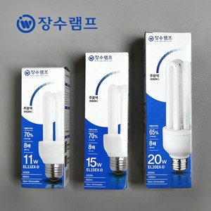 장수램프 삼파장 램프 전구 형광등 11W 15W 20W 25w 30w 45w 55w, 장수 EL 20W 주광색(흰빛), 1개