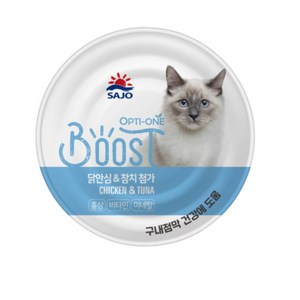 옵티원 고양이 부스트 간식캔, 혼합맛(닭안심/참치), 160g, 24개