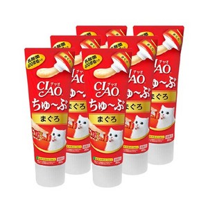 이나바 고양이 CIAO 츄브, 참치, 80g, 6개