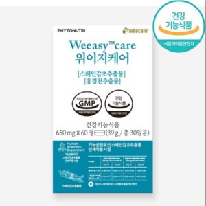 파이토뉴트리 위이지케어 위포뮬라 위이지CARE 스페인감초 홍경천 추출물 원료, 60정, 1개