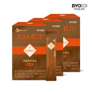 CJ 바이오코어 카무트곡물콤부효소 맥스, 90g, 3박스