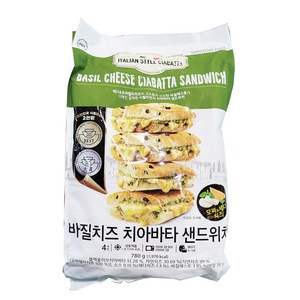 M&H 바질치즈 치아바타 샌드위치 780g (4개입), 1개