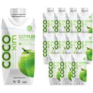 코코씸 100프로 퓨어 코코넛 워터, 330ml, 12개