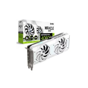 이엠텍 지포스 RTX 4060 Ti MIRACLE WHITE D6 8GB