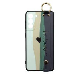 신서엔코 갤럭시S21케이스 갤럭시S21플러스케이스 갤럭시S21울트라케이스 Galaxy Phone Case SCS-1538 하트 레인보우 핸드 스트랩 케이스