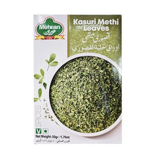 MEHRAN Kasui Methi Leaves (Died fenugeek leaves) 50g 메란 카수리 메티 잎 (향신료), 1개