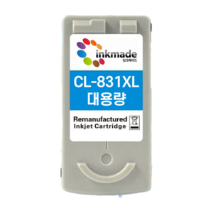 캐논 PG-830 CL-831 재생 잉크 MP145 MP198 MX318 MP218 MX308 IP1980, 2. 칼라재생잉크, 1개