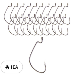 루어팩토리 WORM101 와이드갭 루어바늘 LFH-101, #1, 20개입, 1개