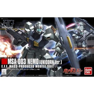 HGUC 기동전사 건담UC MSA-003 네모 (유니콘 Ve.) 1/144 치수 구분 완료 플라모 델, 1개