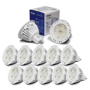 Cityo LED MR16 컨버터 외장형 램프 5W, 10개, 주광색