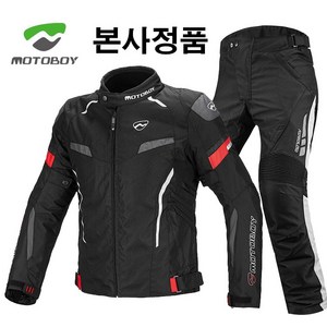 MOTOBOY 모토보이 4계절 프리미엄 3D 바이크자켓 오토바이자켓 라이딩자켓 바람막이 오토바이바지 바이크바지, MT-SJ03 자켓 블랙, L