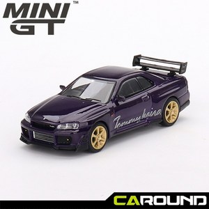 미니지티(616) 1:64 닛산 스카이라인 GT-R (R34) Tommykaira R-z 미드나잇 퍼플, 1개