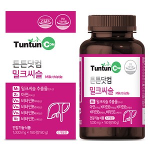 튼튼닷컴 밀크씨슬 [6개월분] / 복합 6종 간 건강 건강기능식품 / 1000 mg x 180 정, 180정, 1개