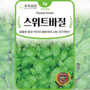 스위트바질씨앗 3g 약2000립 허브씨앗 허브씨 종자 바실, 1개