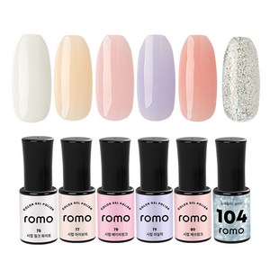 ROMO 로모 젤네일 6종 세트, 12. 로모젤 6종 6G1 [퓨어시럽 세트], 30g, 1개
